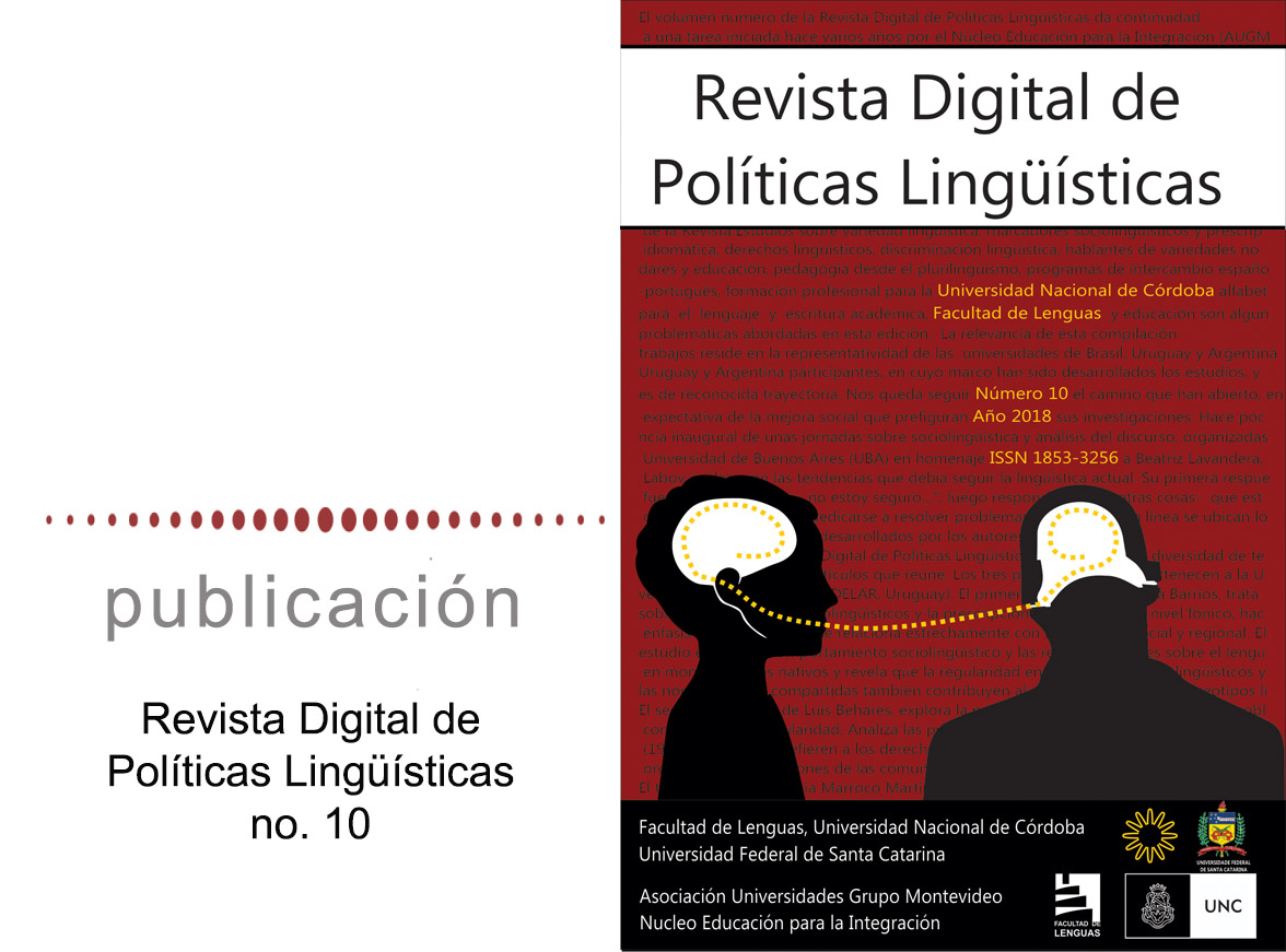 publicación Revista Digital de Políticas Lingüísticas no.10.jpg